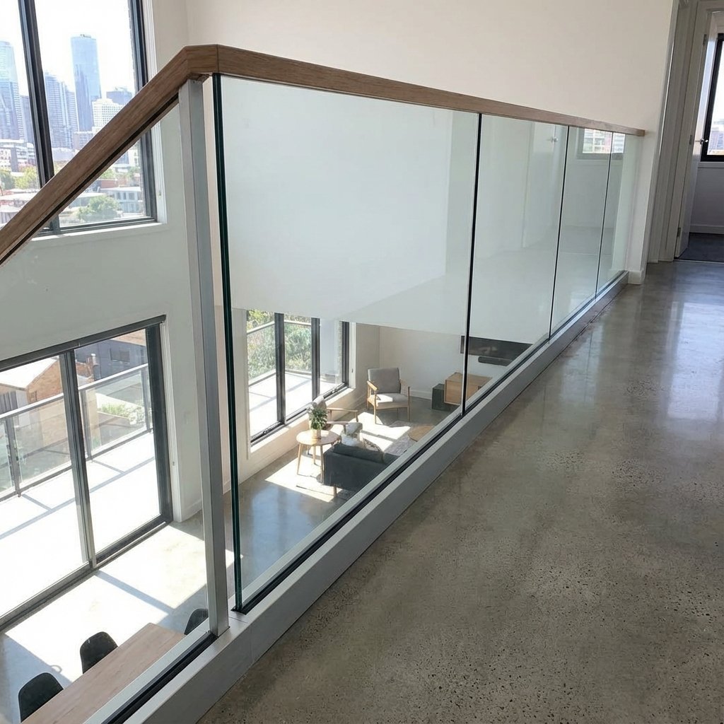Glass handrails