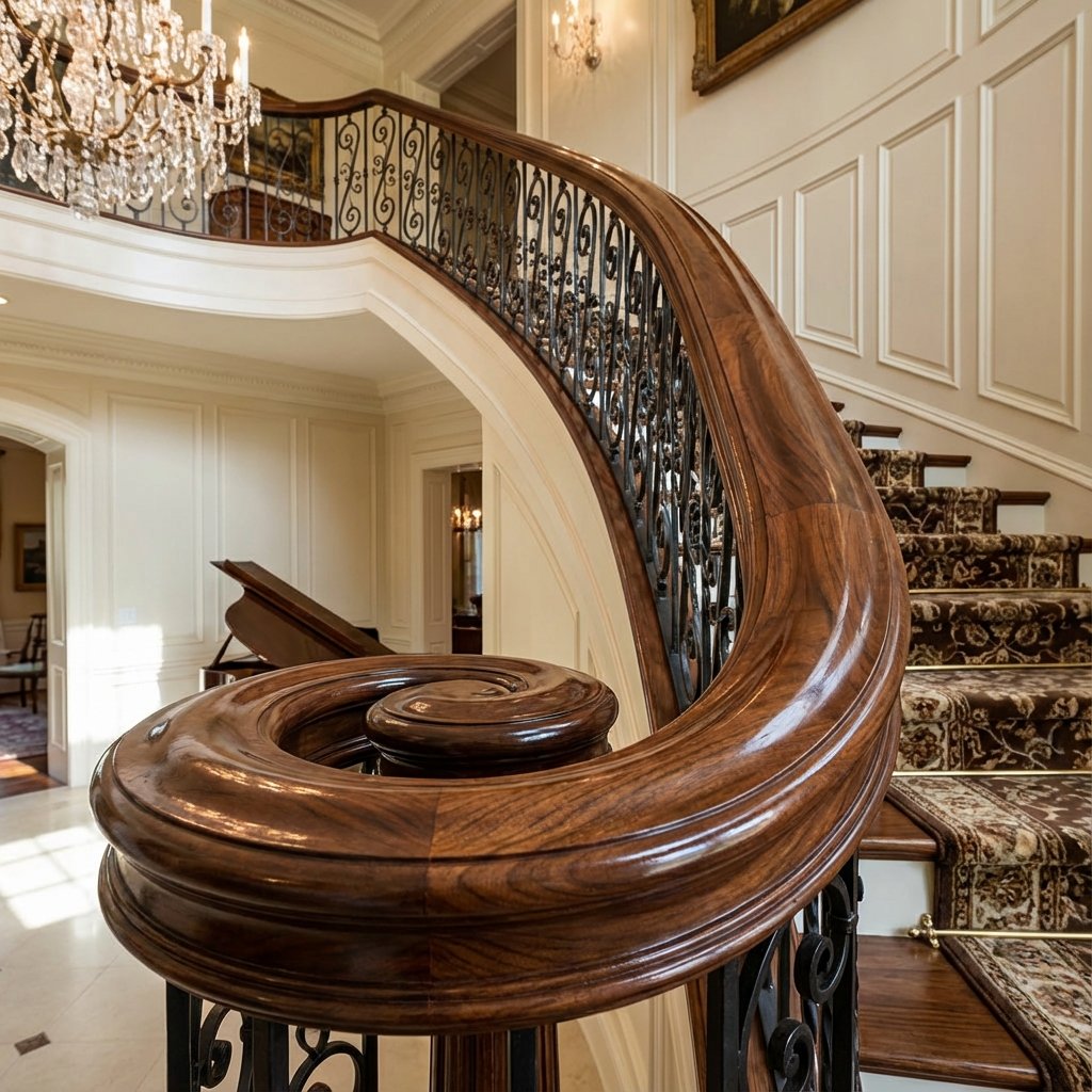 Wooden handrails